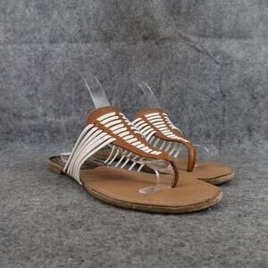 Dolce Vita Shoes Womens 8 Sandals Flats T Strap Flip Flop Slip On Boho Casual DV